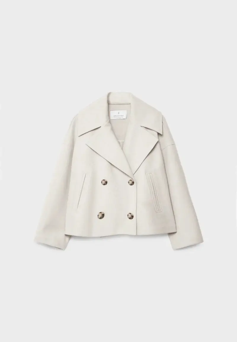 Women Jacket | Double-Breasted Cropped Fit with Lapels