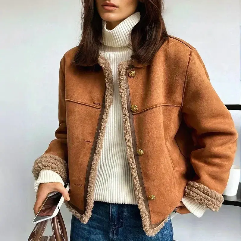Women Jacket | Regular Fit with Button Closure and Side Pockets