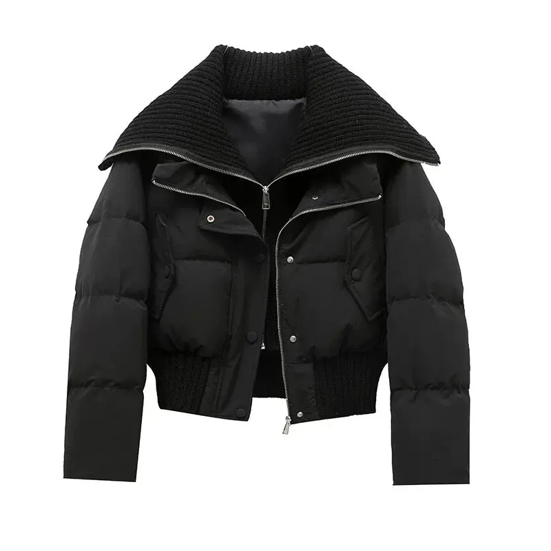 Women Jacket | Relaxed Fit with High Collar and Zip Front