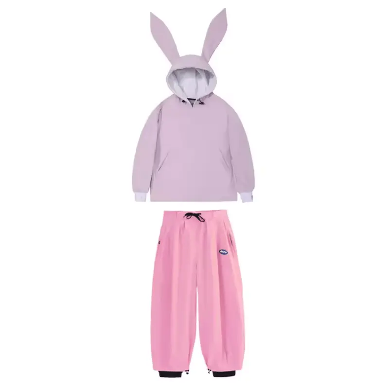 Women Set | Hooded Anorak Jacket and Wide-Leg Trousers