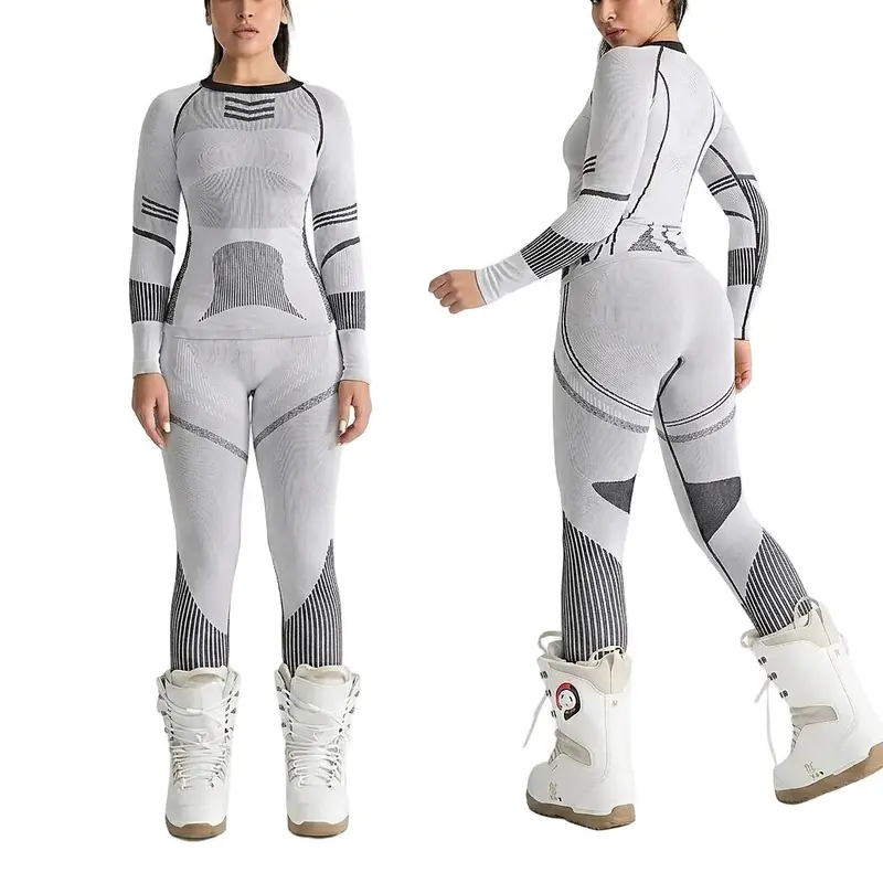 Women Set | Long-Sleeve Top and Leggings with Ribbed Cuffs