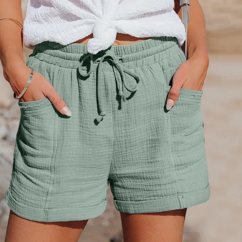 Women's Shorts — Drawstring Waist Relaxed Fit Breathable Design