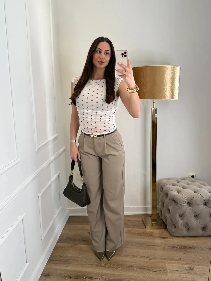 Yara pantalon taupe