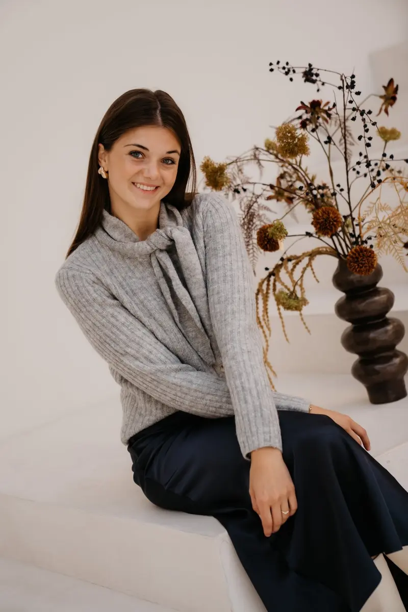 Yasdolly LS knit cardigan grey