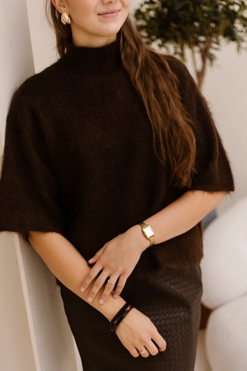 YASTilde 2/4 Mohair Blend Knit Pullover Mole/Melange