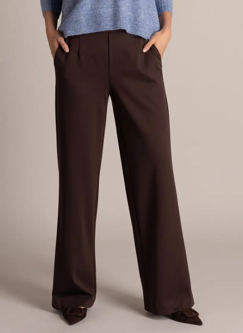 Yest broek donker bruin model Silja dark brown lengte 30