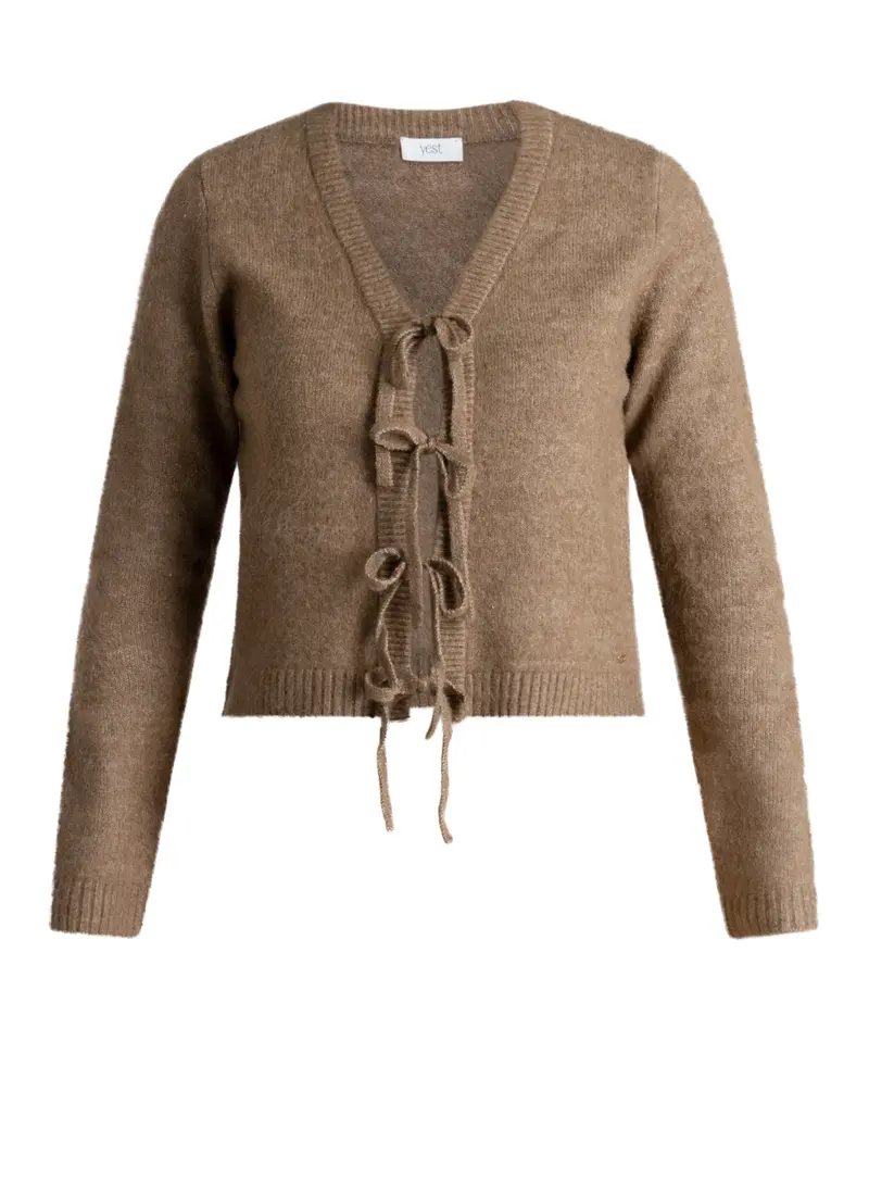 Yest vest olijf groen strik sluiting model Sophey grey olive 6477