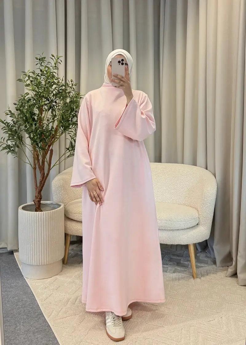 YUMNA ABAYA TURTLENECK PINK