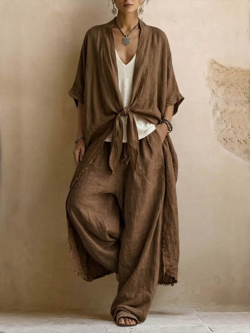 ZELDA | Oversized-Kimono-Set mit weiter Hose