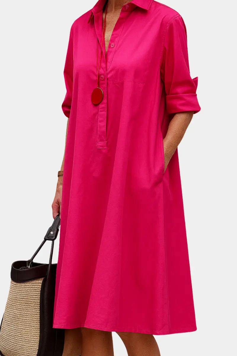 Ziana™ | Fuchsia Midi Dress