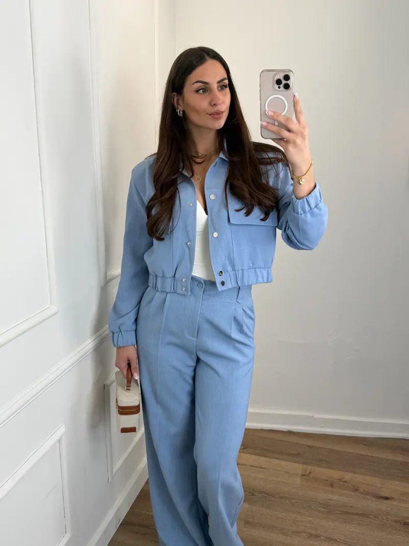 Zoe plooien pantalon - blue
